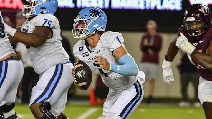 The Wisconsin Badgers landed Old Dominion Monarchs quarterback Colton Joseph (1) in the transfer portal. The Wisconsin Badgers landed Old Dominion Monarchs quarterback Colton Joseph (1) in the transfer portal.