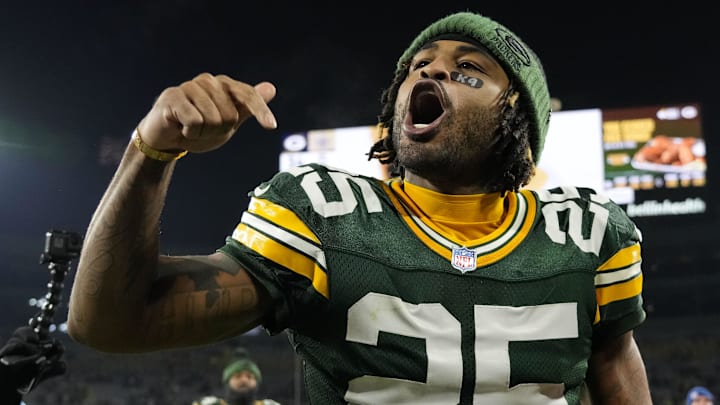 Green Bay Packers cornerback Keisean Nixon (25) following the game against the New Orleans Saints at Lambeau Field.