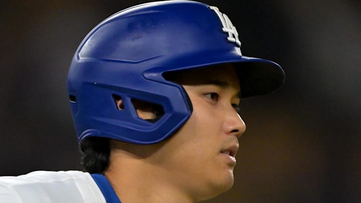 Los Angeles Dodgers designated hitter Shohei Ohtani (17) rounds the bases on a two-run home run during the ninth inning against the Minnesota Twins at Dodger Stadium on July 22. 