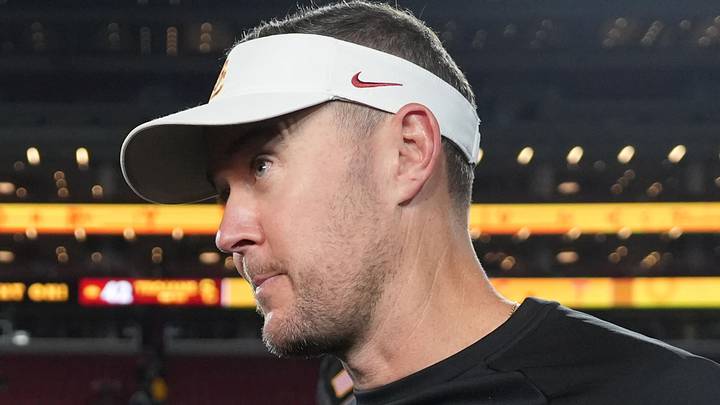 Oct 25, 2024; Los Angeles, California, USA; Southern California Trojans head coach Lincoln Riley is interviewed by FOX reporter Allison Williams after the game against the Rutgers Scarlet Knights at United Airlines Field at Los Angeles Memorial Coliseum. Mandatory Credit: Kirby Lee-Imagn Images Oct 25, 2024; Los Angeles, California, USA; Southern California Trojans head coach Lincoln Riley is interviewed by FOX reporter Allison Williams after the game against the Rutgers Scarlet Knights at United Airlines Field at Los Angeles Memorial Coliseum. Mandatory Credit: Kirby Lee-Imagn Images