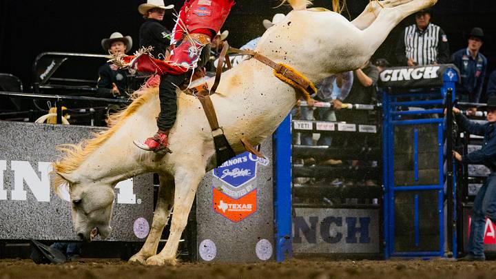 Bareback riding action Bareback riding action
