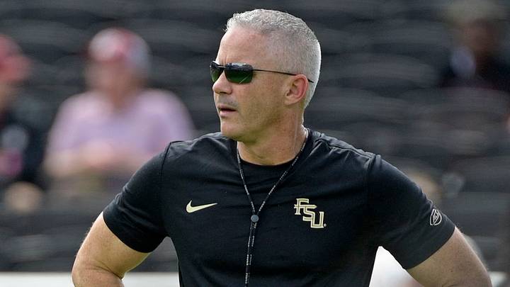 Oct 3, 2026; Tallahassee, Florida, USA;  Florida State Seminoles head coach Mike Norvell before the game against the Virginia Cavaliers at Doak S. Campbell Stadium.  Mandatory Credit: Melina Myers-Imagn Images