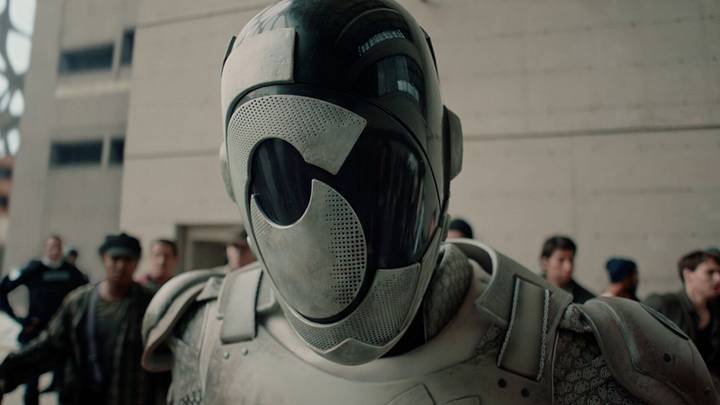 Alexander Skarsgård in "Murderbot," now streaming on Apple TV+. Alexander Skarsgård in "Murderbot," now streaming on Apple TV+.