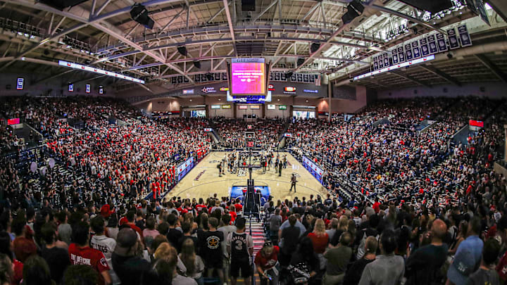 Inside the McCarthey Athletic Center during Gonzaga's 2023 Kraziness in the Kennel. 