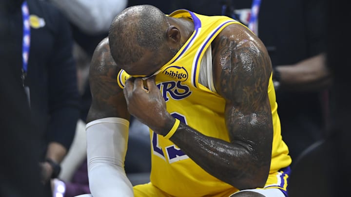 LeBron James got choked up during a tribute video prepared by the Cavaliers