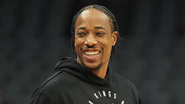 Apr 11, 2025; Sacramento, California, USA; Sacramento Kings forward DeMar DeRozan (10) before the game against the Los Angeles Clippers at Golden 1 Center. Mandatory Credit: Darren Yamashita-Imagn Images Apr 11, 2025; Sacramento, California, USA; Sacramento Kings forward DeMar DeRozan (10) before the game against the Los Angeles Clippers at Golden 1 Center. Mandatory Credit: Darren Yamashita-Imagn Images
