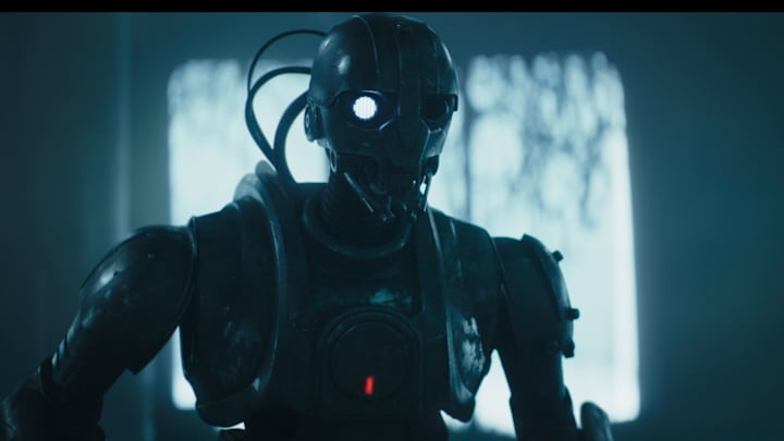 SM-33 (voiced by Nick Frost) in Lucasfilm's STAR WARS: SKELETON CREW, exclusively on Disney+. ©2024 Lucasfilm Ltd. & TM. All Rights Reserved.