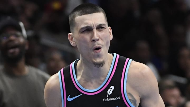 Miami Heat guard Tyler Herro (14) reacts (Mandatory Credit: Sam Sharpe-Imagn Images.) Miami Heat guard Tyler Herro (14) reacts (Mandatory Credit: Sam Sharpe-Imagn Images.)