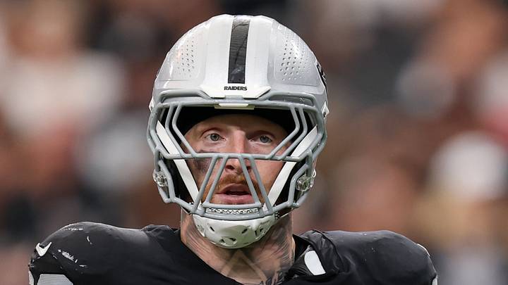 Oct 4, 2026; Paradise, Nevada, USA; Las Vegas Raiders defensive end Maxx Crosby (98) walks on the field between plays against the Kansas City Chiefs at Allegiant Stadium. Mandatory Credit: David Brytus-Imagn Images Oct 4, 2026; Paradise, Nevada, USA; Las Vegas Raiders defensive end Maxx Crosby (98) walks on the field between plays against the Kansas City Chiefs at Allegiant Stadium. Mandatory Credit: David Brytus-Imagn Images