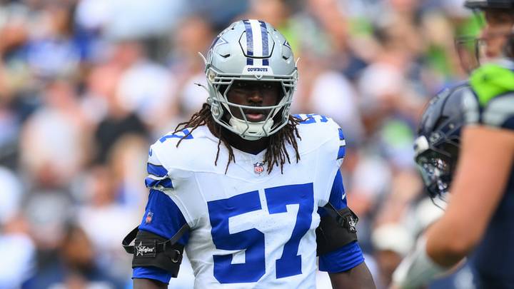 Dallas Cowboys linebacker Malachi Lawrence (57) during the game at Lumen Field. Dallas Cowboys linebacker Malachi Lawrence (57) during the game at Lumen Field.