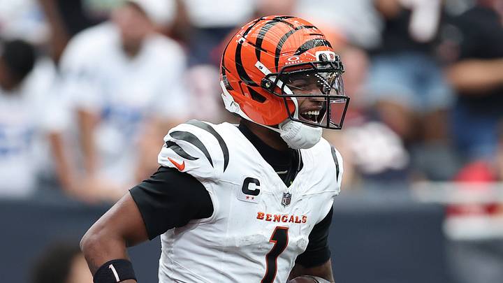 Sep 20, 2026; Houston, Texas, USA; Cincinnati Bengals wide receiver Ja'Marr Chase (1) celebrates after a touchdown during the third quarter against the Houston Texans at Reliant Stadium. Mandatory Credit: Troy Taormina-Imagn Images Sep 20, 2026; Houston, Texas, USA; Cincinnati Bengals wide receiver Ja'Marr Chase (1) celebrates after a touchdown during the third quarter against the Houston Texans at Reliant Stadium. Mandatory Credit: Troy Taormina-Imagn Images