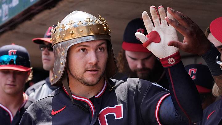 Jul 9, 2026; Minneapolis, Minnesota, USA; Cleveland Guardians catcher Patrick Bailey (16) celebrates his solo home run against the Minnesota Twins in the ninth inning at Target Field. Mandatory Credit: Bruce Kluckhohn-Imagn Images Jul 9, 2026; Minneapolis, Minnesota, USA; Cleveland Guardians catcher Patrick Bailey (16) celebrates his solo home run against the Minnesota Twins in the ninth inning at Target Field. Mandatory Credit: Bruce Kluckhohn-Imagn Images