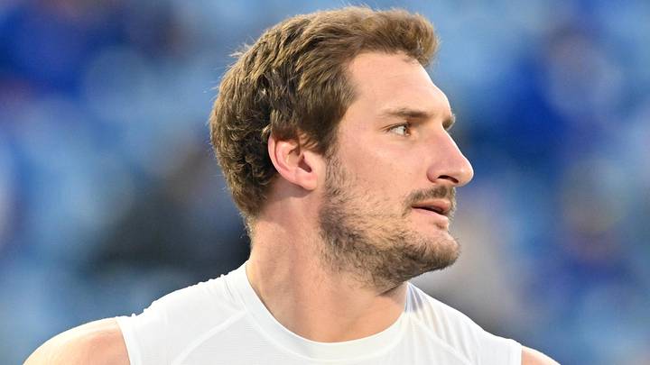 Sep 7, 2025; Orchard Park, New York, USA; Buffalo Bills defensive end Joey Bosa (97) warms up prior to the game against the Baltimore Ravens at Highmark Stadium. Mandatory Credit: Mark Konezny-Imagn Images Sep 7, 2025; Orchard Park, New York, USA; Buffalo Bills defensive end Joey Bosa (97) warms up prior to the game against the Baltimore Ravens at Highmark Stadium. Mandatory Credit: Mark Konezny-Imagn Images