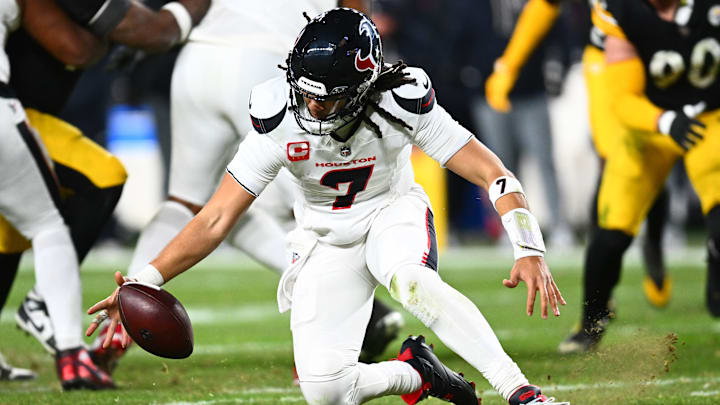 CJ Stroud fumbled five times and threw an interception against the Pittsburgh Steelers in the Wild Card Round