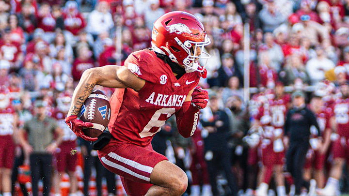 Wide receiver Isaiah Sategna (6) with the ball in the first half against the Louisiana Tech Bulldogs.