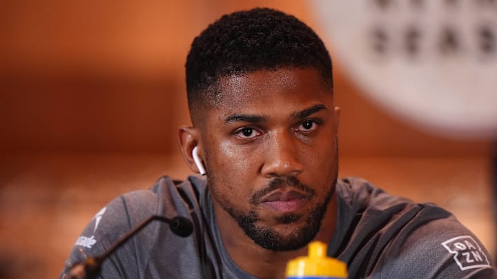 Anthony Joshua during a press conference at the Guildhall, London on September 18, 2024.