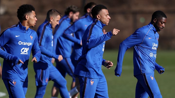 Les Bleus à l'entrainement à Boston, avant de défier le Brésil