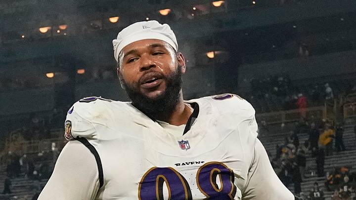 Baltimore Ravens defensive tackle Travis Jones