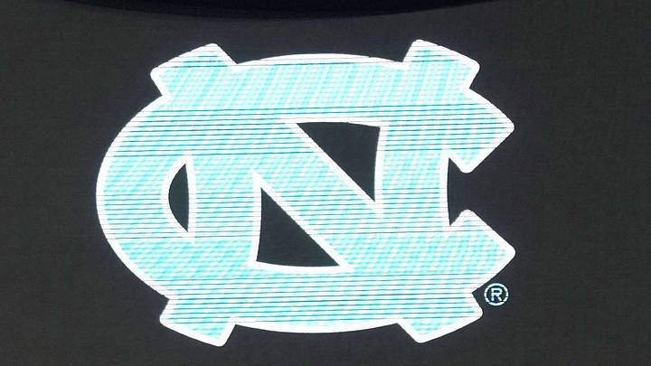 Mar 27, 2024; Los Angeles, CA, USA; The North Carolina Tar Heels logo on the video board during practice prior to NCAA Tournament at West Regional at Crypto.com Arena. Mandatory Credit: Kirby Lee-USA TODAY Sports Mar 27, 2024; Los Angeles, CA, USA; The North Carolina Tar Heels logo on the video board during practice prior to NCAA Tournament at West Regional at Crypto.com Arena. Mandatory Credit: Kirby Lee-USA TODAY Sports