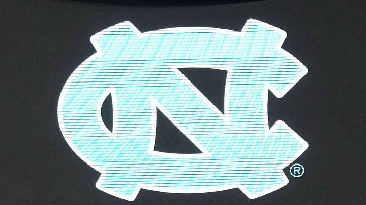 Mar 27, 2024; Los Angeles, CA, USA; The North Carolina Tar Heels logo on the video board during practice prior to NCAA Tournament at West Regional at Crypto.com Arena. Mandatory Credit: Kirby Lee-Imagn Images Mar 27, 2024; Los Angeles, CA, USA; The North Carolina Tar Heels logo on the video board during practice prior to NCAA Tournament at West Regional at Crypto.com Arena. Mandatory Credit: Kirby Lee-Imagn Images