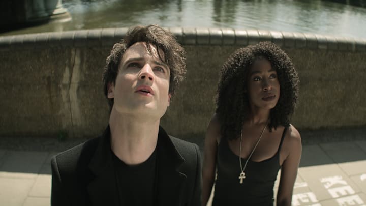 The Sandman. (L to R) Tom Sturridge as Dream, Kirby Howell-Baptiste as Death in episode 106 of The Sandman. Cr. Courtesy Of Netflix © 2022