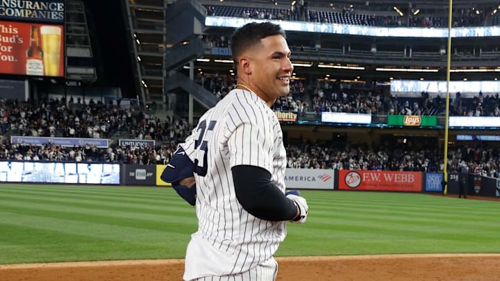 Gleyber Torres jugó con micrófono en un Azulejos-Yankees recientemente