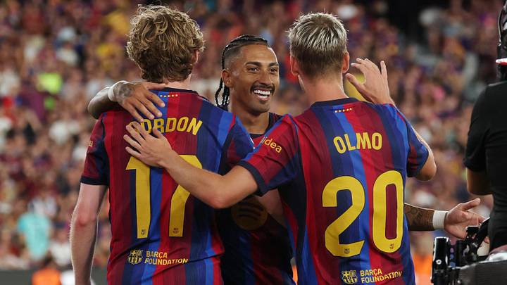 Raphinha (middle) wasn’t included on the 30-player Ballon d’Or shortlist. Raphinha (middle) wasn’t included on the 30-player Ballon d’Or shortlist.
