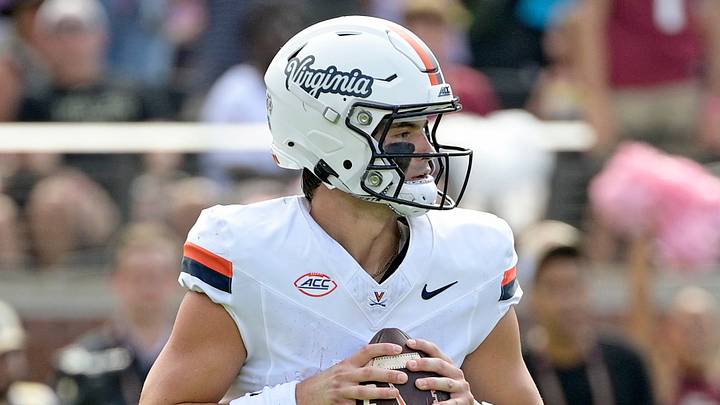 Oct 3, 2026; Tallahassee, Florida, USA;  Virginia Cavaliers quarterback Beau Pribula (7) throws the ball during the first quarter of the game against the Florida State Seminoles at Doak S. Campbell Stadium.  Mandatory Credit: Melina Myers-Imagn Images