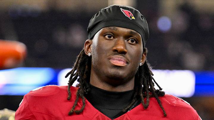 Nov 3, 2025; Arlington, Texas, USA; Arizona Cardinals wide receiver Marvin Harrison Jr. (18) walks off the field after the game between the Dallas Cowboys and the Arizona Cardinals at AT&T Stadium. Mandatory Credit: Jerome Miron-Imagn Images