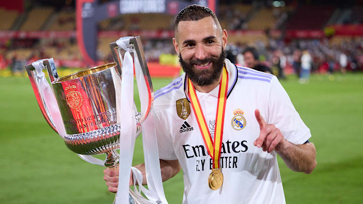 Benzema avec la Coupe d'Espagne en 2023