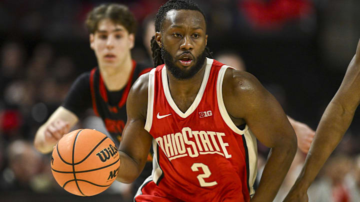 Ohio State Buckeyes guard Bruce Thornton (2) dribbles up the court