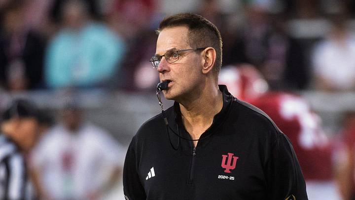 Indiana Head Coach Curt Cignetti during the Indiana football spring game at Memorial Stadium on Thursday, April 23, 2026.