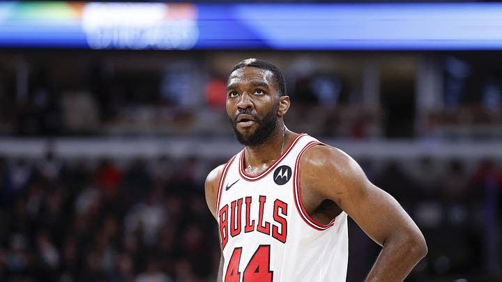 Apr 1, 2026; Chicago, Illinois, USA; Chicago Bulls forward Patrick Williams (44) stands on the court during the second half at United Center. Mandatory Credit: Kamil Krzaczynski-Imagn Images