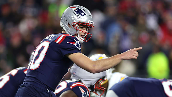 New England Patriots quarterback Drake Maye