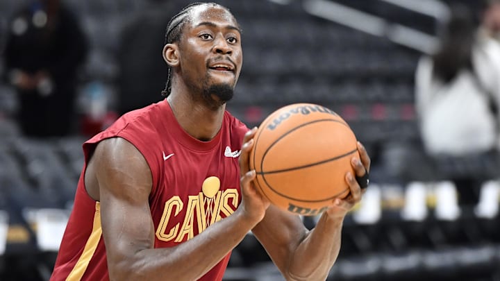 Feb 6, 2023; Washington, District of Columbia, USA; Cleveland Cavaliers guard Caris LeVert (3) on the court before the game between the Washington Wizards and the Cleveland Cavaliers at Capital One Arena. Mandatory Credit: Brad Mills-Imagn Images