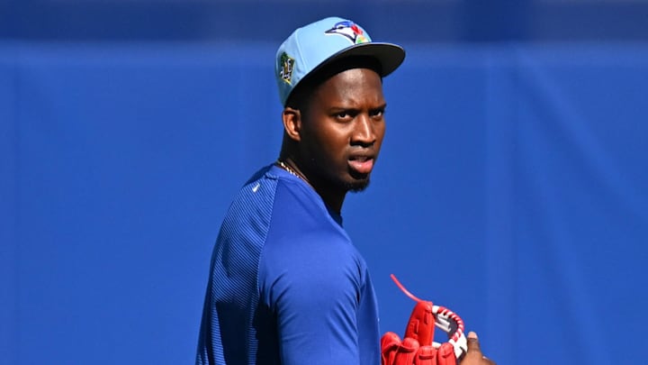 Toronto Blue Jays outfielder Jesus Sanchez (12) Toronto Blue Jays outfielder Jesus Sanchez (12)