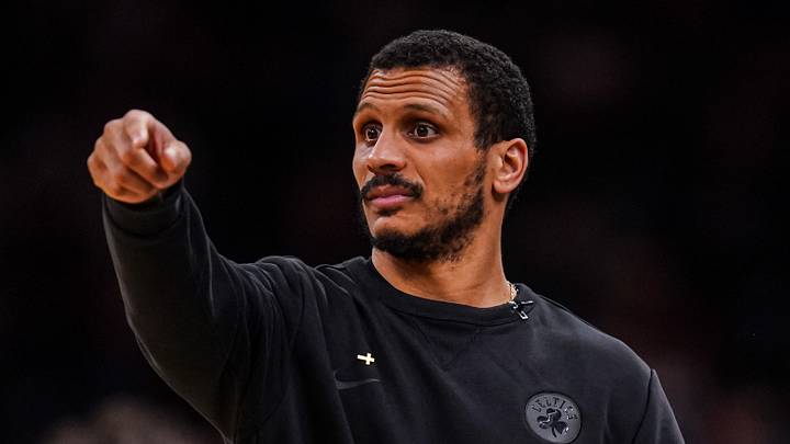 Apr 28, 2026; Boston, Massachusetts, USA; Boston Celtics head coach Joe Mazzulla watches from the sideline as they take on the Philadelphia 76ers during game five of the first round of the 2026 NBA Playoffs at TD Garden. Mandatory Credit: David Butler II-Imagn Images Apr 28, 2026; Boston, Massachusetts, USA; Boston Celtics head coach Joe Mazzulla watches from the sideline as they take on the Philadelphia 76ers during game five of the first round of the 2026 NBA Playoffs at TD Garden. Mandatory Credit: David Butler II-Imagn Images