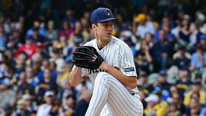 Sep 27, 2026; Milwaukee, Wisconsin, USA; Milwaukee Brewers starting pitcher Jacob Misiorowski (32) throws a pitch in the first inning against the St. Louis Cardinals at American Family Field. Mandatory Credit: Benny Sieu-Imagn Images Sep 27, 2026; Milwaukee, Wisconsin, USA; Milwaukee Brewers starting pitcher Jacob Misiorowski (32) throws a pitch in the first inning against the St. Louis Cardinals at American Family Field. Mandatory Credit: Benny Sieu-Imagn Images