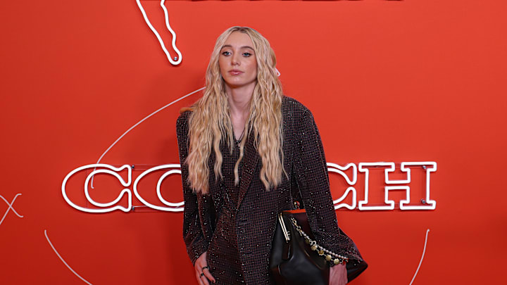 UConn guard Paige Bueckers on the orange carpet before the 2025 WNBA Draft.