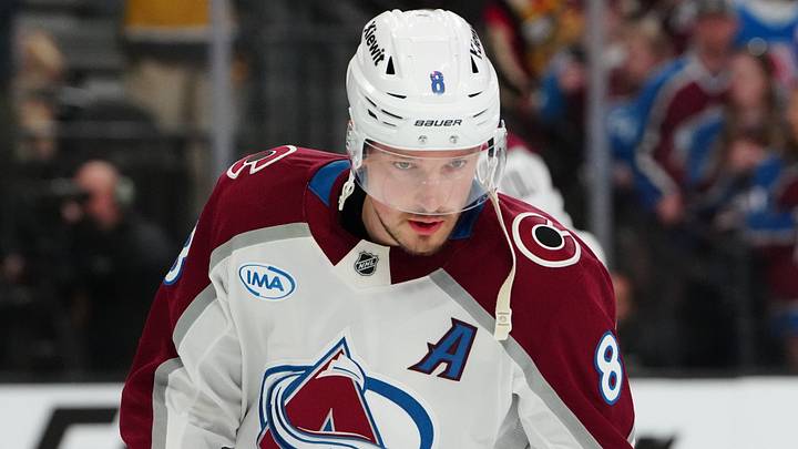 May 24, 2026; Las Vegas, Nevada, USA; Colorado Avalanche defenseman Cale Makar (8) warms up before a game against the Vegas Golden Knights in game three of the Western Conference Final of the 2026 Stanley Cup Playoffs at T-Mobile Arena. Mandatory Credit: Stephen R. Sylvanie-Imagn Images May 24, 2026; Las Vegas, Nevada, USA; Colorado Avalanche defenseman Cale Makar (8) warms up before a game against the Vegas Golden Knights in game three of the Western Conference Final of the 2026 Stanley Cup Playoffs at T-Mobile Arena. Mandatory Credit: Stephen R. Sylvanie-Imagn Images