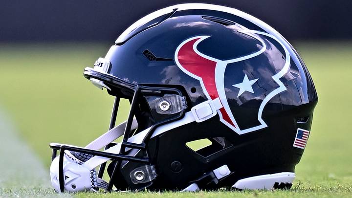 Jun 10, 2026; Houston, Texas, USA; A detail view of a Houston Texans helmet on the field during the team’s minicamp at Houston Methodist Training Center. Mandatory Credit: Maria Lysaker-Imagn Images Jun 10, 2026; Houston, Texas, USA; A detail view of a Houston Texans helmet on the field during the team’s minicamp at Houston Methodist Training Center. Mandatory Credit: Maria Lysaker-Imagn Images