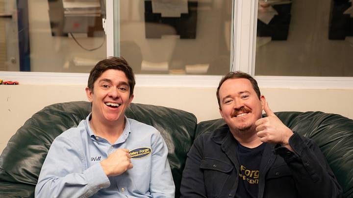 Tires Season 3. (L to R) Steve Gerben as Will (Executive Producer) and Shane Gillis as Shane (Executive Producer) on the set of Episode 301 of Tires Season 3