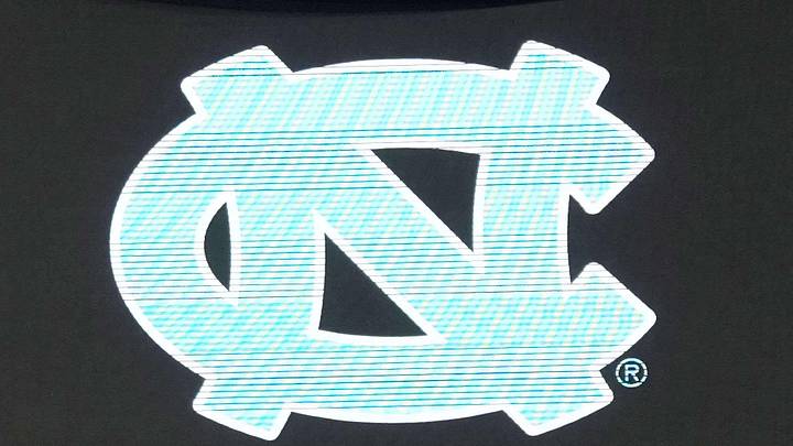 Mar 27, 2024; Los Angeles, CA, USA; The North Carolina Tar Heels logo on the video board during practice prior to NCAA Tournament at West Regional at Crypto.com Arena. Mandatory Credit: Kirby Lee-Imagn Images Mar 27, 2024; Los Angeles, CA, USA; The North Carolina Tar Heels logo on the video board during practice prior to NCAA Tournament at West Regional at Crypto.com Arena. Mandatory Credit: Kirby Lee-Imagn Images