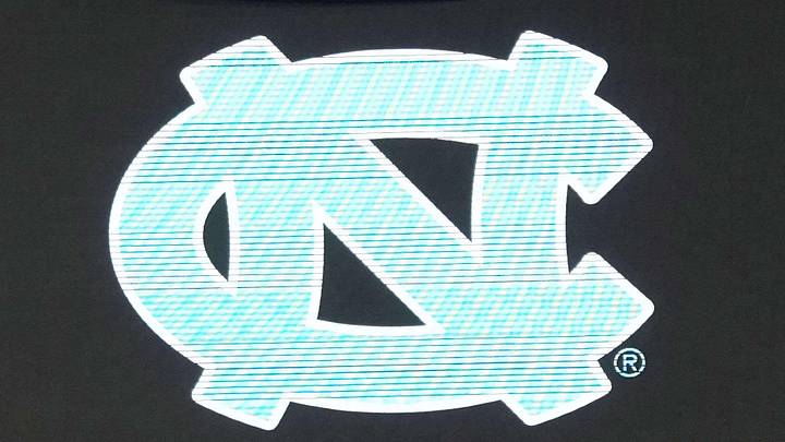 Mar 27, 2024; Los Angeles, CA, USA; The North Carolina Tar Heels logo on the video board during practice prior to NCAA Tournament at West Regional at Crypto.com Arena. Mandatory Credit: Kirby Lee-Imagn Images Mar 27, 2024; Los Angeles, CA, USA; The North Carolina Tar Heels logo on the video board during practice prior to NCAA Tournament at West Regional at Crypto.com Arena. Mandatory Credit: Kirby Lee-Imagn Images