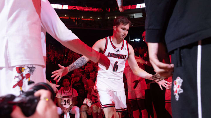Louisville’s Reyne Smith is introduced before a game against Florida State at the YUM Center. Feb. 22, 2025