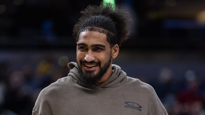 Indiana Pacers forward Obi Toppin (1) in the second half against the Orlando Magic at Gainbridge Fieldhouse.