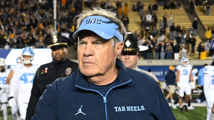Oct 17, 2025; Berkeley, California, USA; California Golden Bears head coach Justin Wilcox and North Carolina Tar Heels head coach Bill Belichick shake hands after the game at California Memorial Stadium. Mandatory Credit: Eakin Howard-Imagn Images Oct 17, 2025; Berkeley, California, USA; California Golden Bears head coach Justin Wilcox and North Carolina Tar Heels head coach Bill Belichick shake hands after the game at California Memorial Stadium. Mandatory Credit: Eakin Howard-Imagn Images