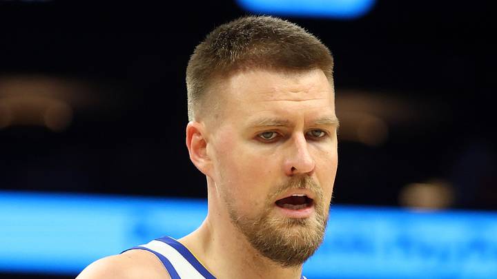 Golden State Warriors center Kristaps Porzingis against the Phoenix Suns. Golden State Warriors center Kristaps Porzingis against the Phoenix Suns.