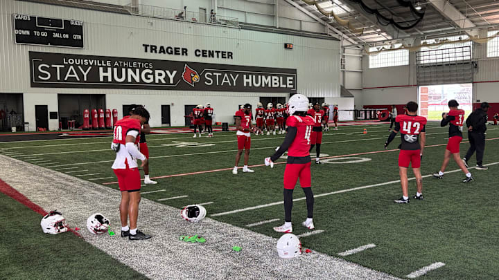 Inside the Trager Center - Louisville's indoor football practice facility