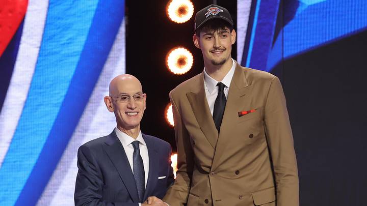 The Thunder took Aday Mara with the 12th pick in the draft